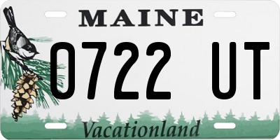 ME license plate 0722UT