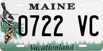 ME license plate 0722VC
