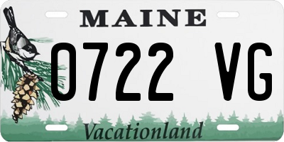 ME license plate 0722VG