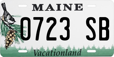 ME license plate 0723SB