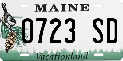 ME license plate 0723SD