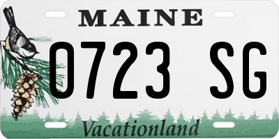 ME license plate 0723SG