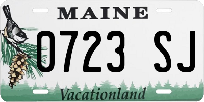 ME license plate 0723SJ