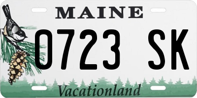 ME license plate 0723SK