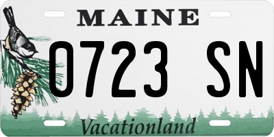ME license plate 0723SN