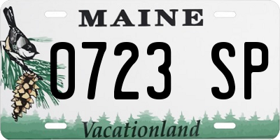 ME license plate 0723SP