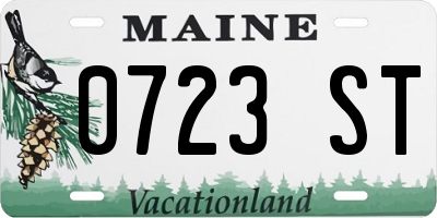 ME license plate 0723ST