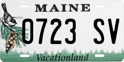 ME license plate 0723SV