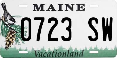 ME license plate 0723SW
