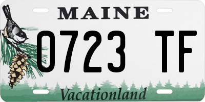 ME license plate 0723TF