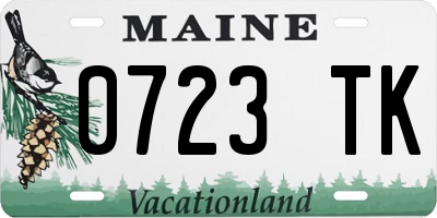 ME license plate 0723TK