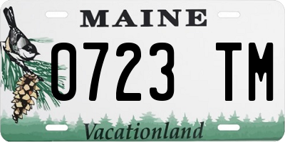 ME license plate 0723TM