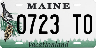 ME license plate 0723TO