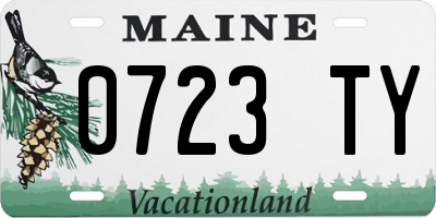 ME license plate 0723TY