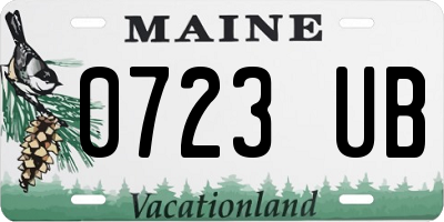 ME license plate 0723UB