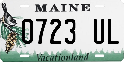 ME license plate 0723UL