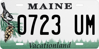 ME license plate 0723UM
