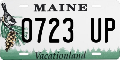 ME license plate 0723UP