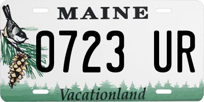 ME license plate 0723UR
