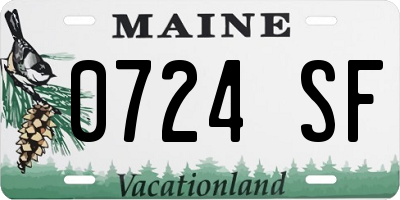 ME license plate 0724SF