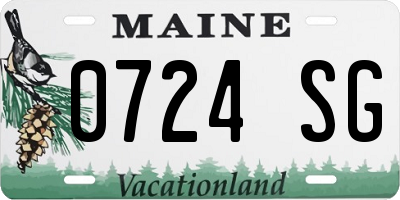 ME license plate 0724SG