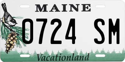 ME license plate 0724SM