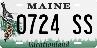 ME license plate 0724SS