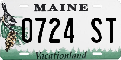 ME license plate 0724ST