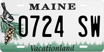 ME license plate 0724SW
