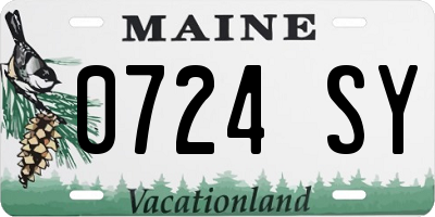 ME license plate 0724SY