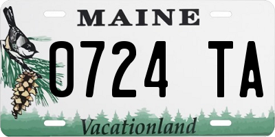 ME license plate 0724TA