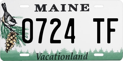 ME license plate 0724TF