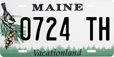 ME license plate 0724TH