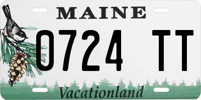 ME license plate 0724TT