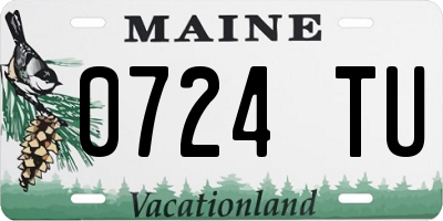 ME license plate 0724TU
