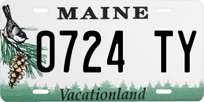 ME license plate 0724TY