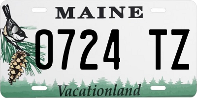 ME license plate 0724TZ