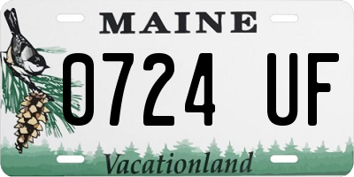 ME license plate 0724UF