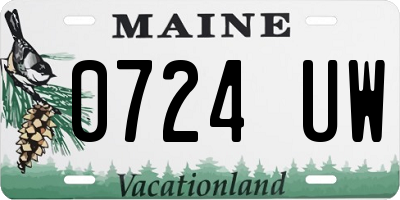 ME license plate 0724UW