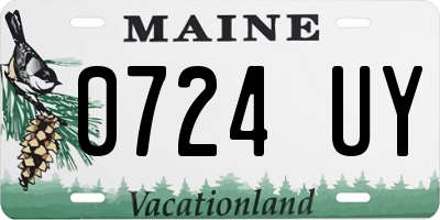 ME license plate 0724UY