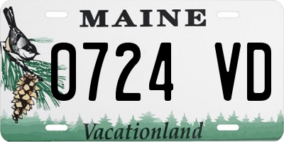 ME license plate 0724VD