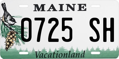 ME license plate 0725SH