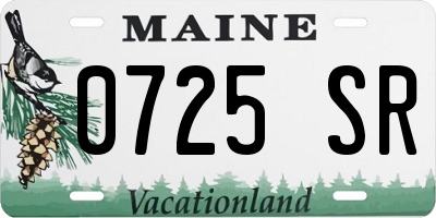 ME license plate 0725SR