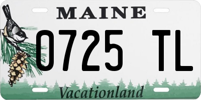 ME license plate 0725TL