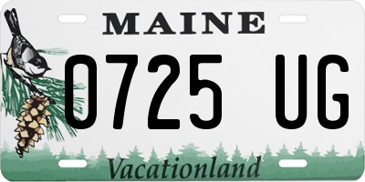 ME license plate 0725UG