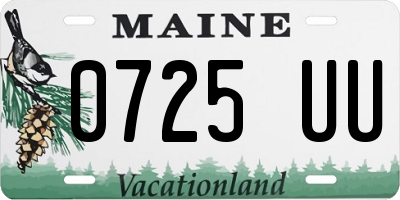 ME license plate 0725UU
