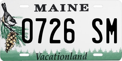 ME license plate 0726SM