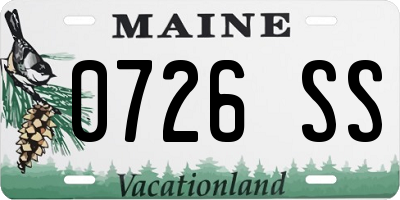 ME license plate 0726SS