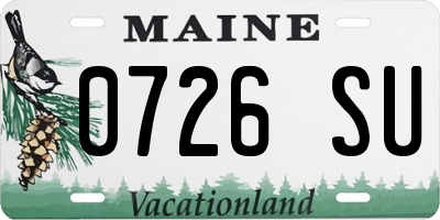 ME license plate 0726SU