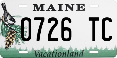 ME license plate 0726TC